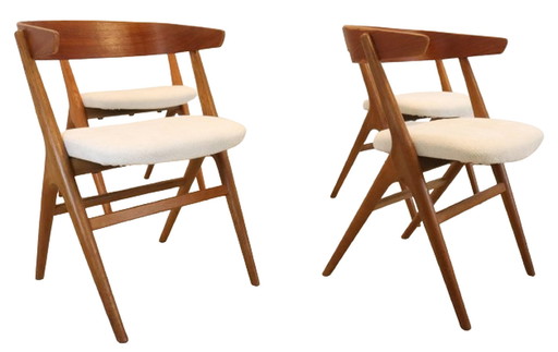 4x Sibast furniture stoelen 'Hallundbaek' vintage