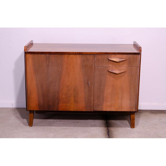 Image 1 of Vintage TV-meubel in walnootfineer en multiplex van František Jirák voor Tatra Nábytok, Tsjecho-Slowakije 1960