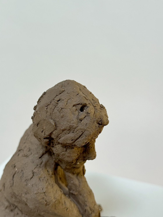 Image 1 of Terracotta sculptuur - Een naakte vrouw - Yolande Ide (1931)