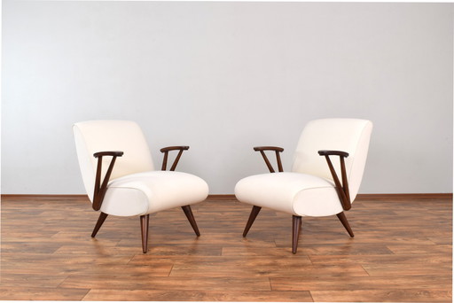 Mid Century Modulaire Poolse Fauteuils, 1960S, Set Van 2