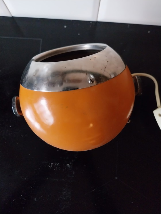 Image 1 of 1 X 1960'S Oranje Bollamp Op Voet . Kan Ook Als Wandlamp. 