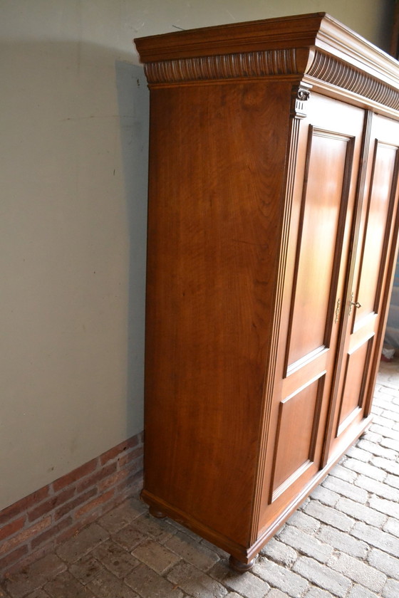 Image 1 of Prachtige Strakke Antieke Kersen Houten Kast.