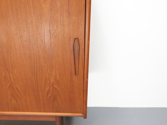 Image 1 of Vintage Deens dressoir highboard teak schuifdeuren