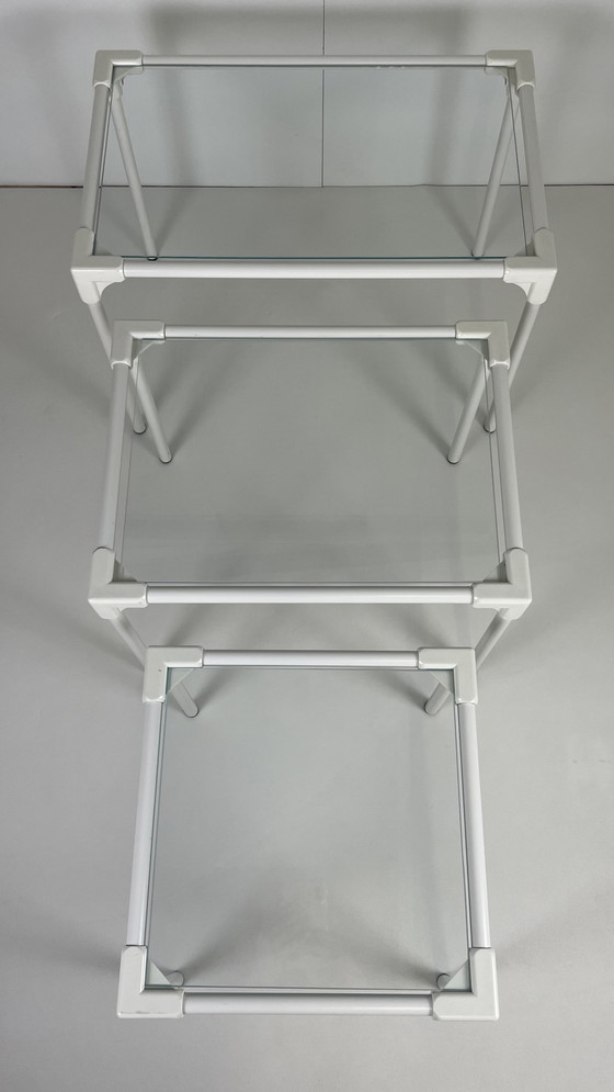 Image 1 of Vintage mimiset / nesting tables wit buisframe 