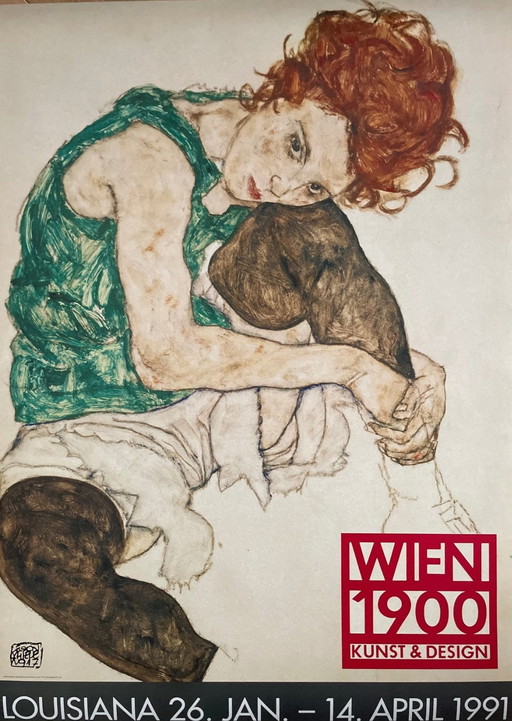 Egon Schiele (1890-1918), Siddende Kvinde ( Kunstnerens Kone), 1971, Nationalgalleriet, Prag, Wenen 1900- Art And Desig