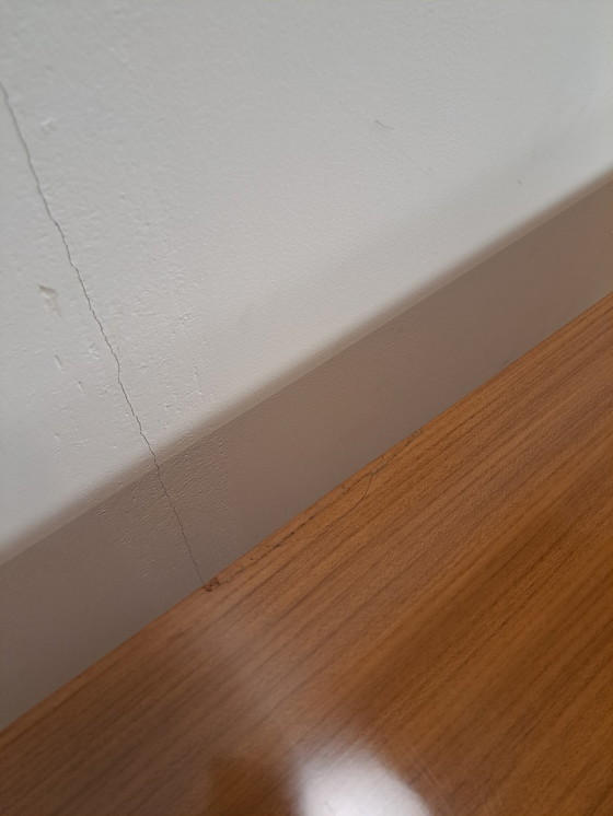 Image 1 of Teak Fineer Dressoir Barkast Met Lades En Klepdeuren