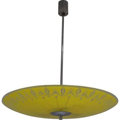 Vintage glazen ophanging, Tsjechisch 1960