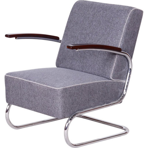 Vintage Bauhaus fauteuil van Mücke-Melder, Tsjechië 1930