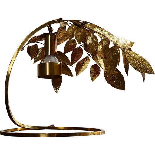 Vintage messing lamp van Tommaso Barbi voor Bottega Gadda, 1970