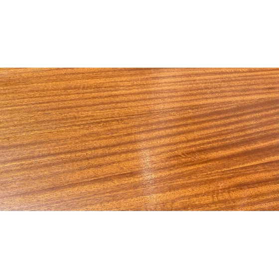 Image 1 of Vintage palissanderhouten kolomtafel van Jacques Adnet, 1950