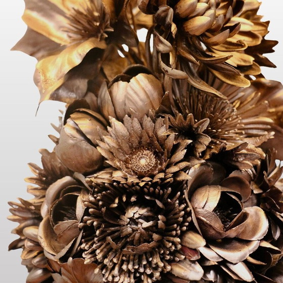 Image 1 of Vintage lamp versierd met een boeket bloemen, Frankrijk 1970