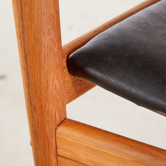 Image 1 of Vintage teakhouten Deense fauteuil PJ4-2 van Grete Jalk voor P. Jeppesen, jaren 1960