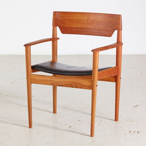 Vintage teakhouten Deense fauteuil PJ4-2 van Grete Jalk voor P. Jeppesen, jaren 1960