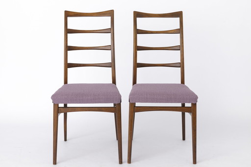 2 van 6 Midcentury stoelen, jaren 50-60, Duitsland