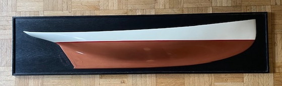 Image 1 of Vintage gemonteerde halfblok boot wanddecoratie