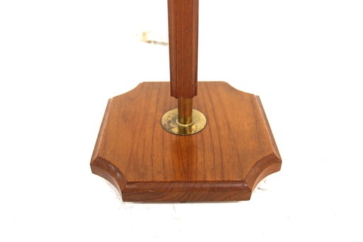 Scandinavische vloerlamp van teakhout en metaal, Zweden, 1960