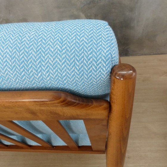 Image 1 of Paar vintage lichtblauwe fauteuils, Scandinavisch 1950