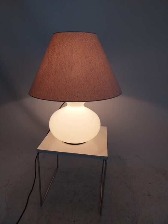 Image 1 of 1 x Dijkstra lampen wit glazen tafellamp met 2 lichtbronnen. 