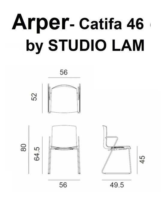 Image 1 of 4x Arper Catifa stoel