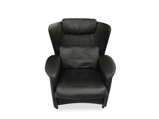 Image 1 of E Sede Ds-23 fauteuil leer zwart / wing chair