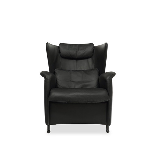 E Sede Ds-23 fauteuil leer zwart / wing chair