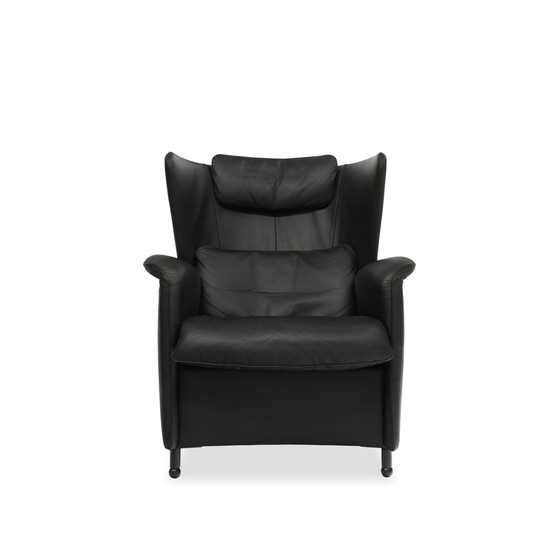 Image 1 of E Sede Ds-23 fauteuil leer zwart / wing chair