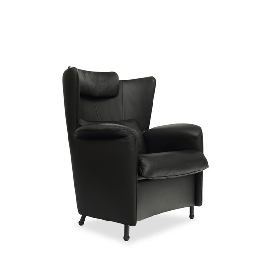 Image 1 of E Sede Ds-23 fauteuil leer zwart / wing chair