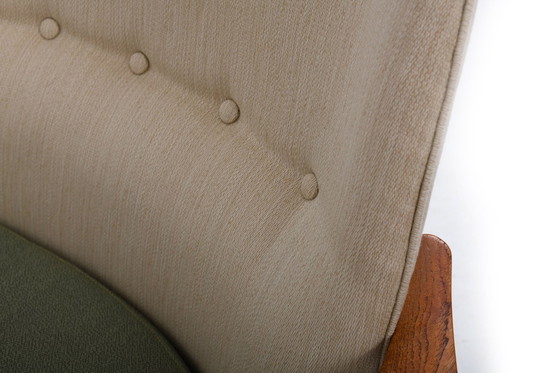 Image 1 of Vroege Ib Kofod Larsen Fauteuil Model 4346 / Nieuw Gestoffeerd!