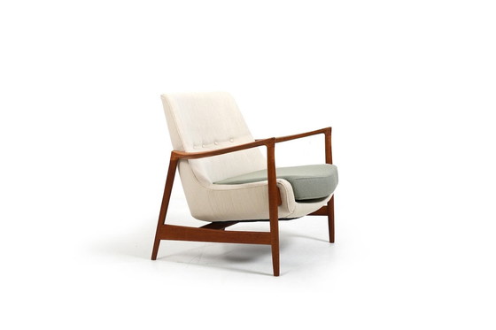 Image 1 of Vroege Ib Kofod Larsen Fauteuil Model 4346 / Nieuw Gestoffeerd!