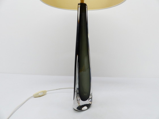 Image 1 of Scandinavische Sommerso Glazen Lamp Nils Landberg Voor Orrefors 1960 gesigneerd