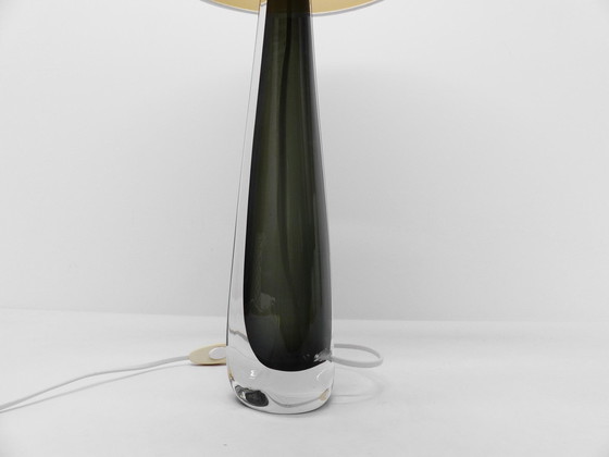 Image 1 of Scandinavische Sommerso Glazen Lamp Nils Landberg Voor Orrefors 1960 gesigneerd