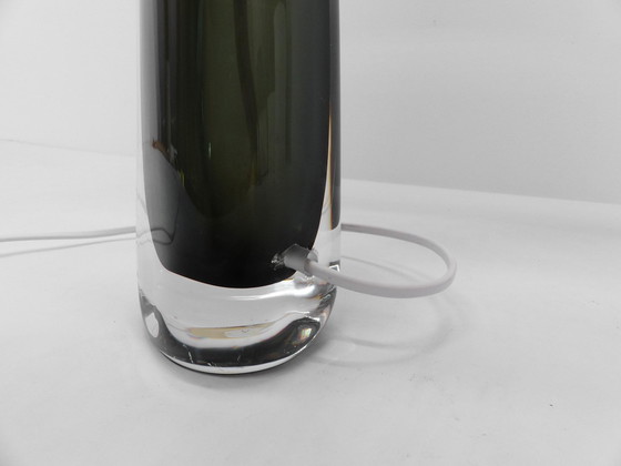 Image 1 of Scandinavische Sommerso Glazen Lamp Nils Landberg Voor Orrefors 1960 gesigneerd