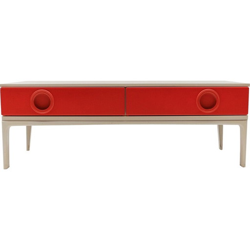 Vintage serie 1 lade met rood front, 1970