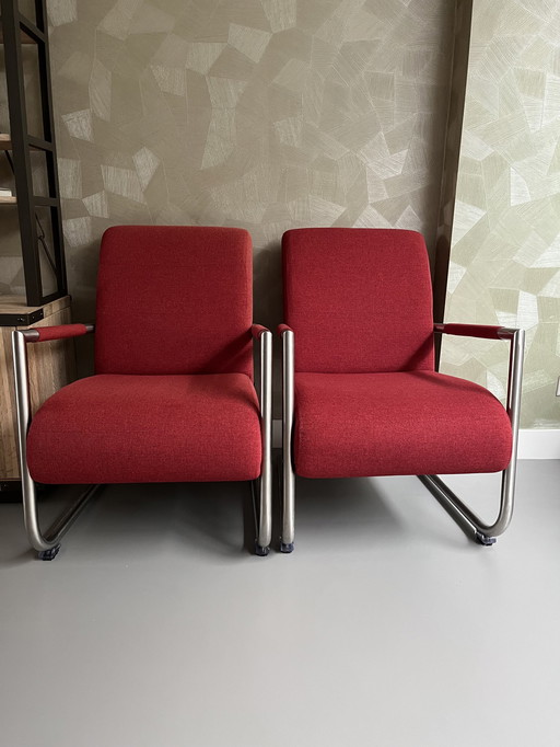 2X Fauteuil Henders & Hazel Angelica Rood