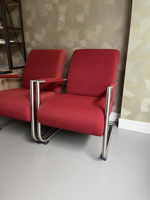 2X Fauteuil Henders & Hazel Angelica Rood