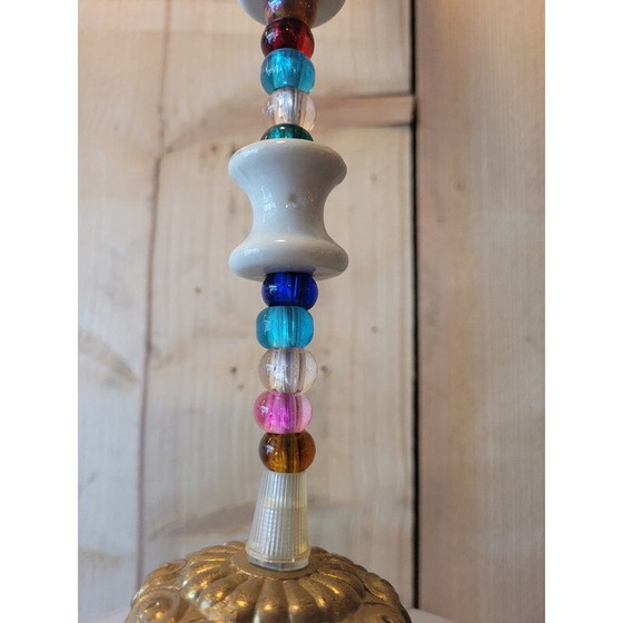 Image 1 of Vintage "Froufrou" hanglamp in opaline