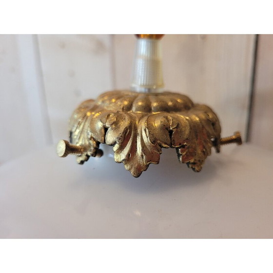 Image 1 of Vintage "Froufrou" hanglamp in opaline