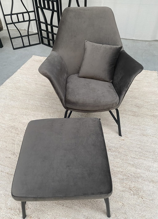 Dome Deco fauteuil met voetenbankje