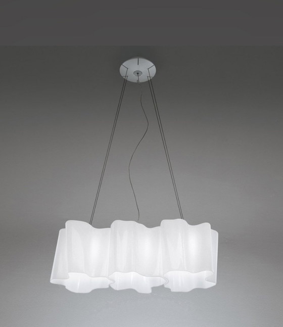 Image 1 of Artemide Hanglamp Met 3 Mondgeblazen Kappen