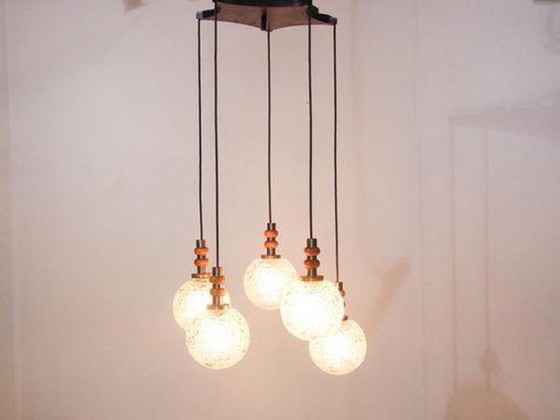 Image 1 of Raak Glazen hanglamp jaren 70