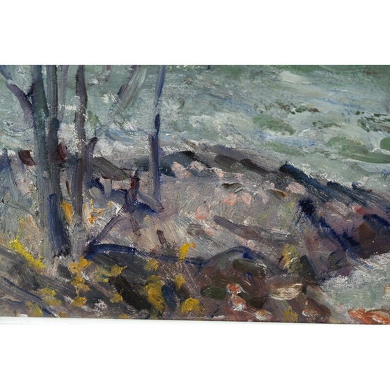 Image 1 of Vintage expressionistisch schilderij van Alexander Roos, Zweden 1947