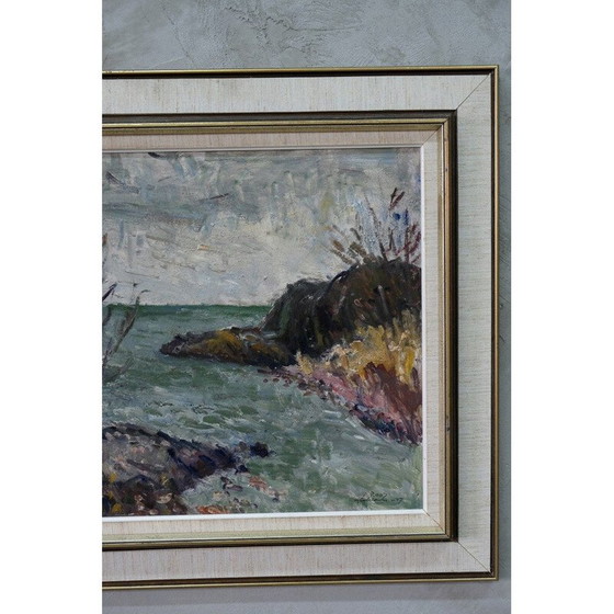 Image 1 of Vintage expressionistisch schilderij van Alexander Roos, Zweden 1947