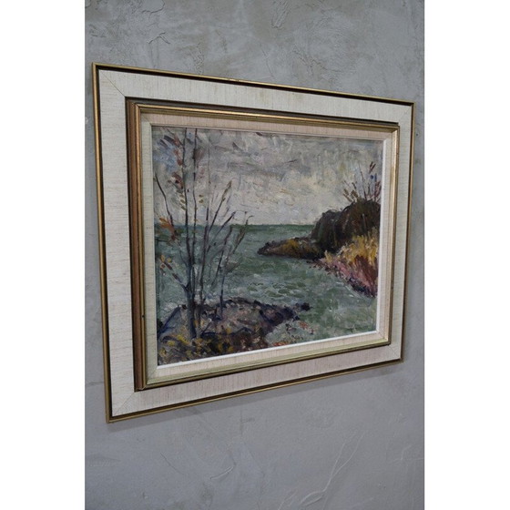 Image 1 of Vintage expressionistisch schilderij van Alexander Roos, Zweden 1947