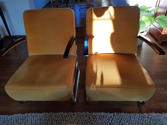 Image 1 of 2x Dykmeyer buisframe fauteuils, model De Zwaan