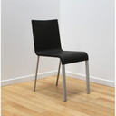 Paar vintage ".03" stoelen in zwart plastic en metaal van Martin Van Severen voor Vitra