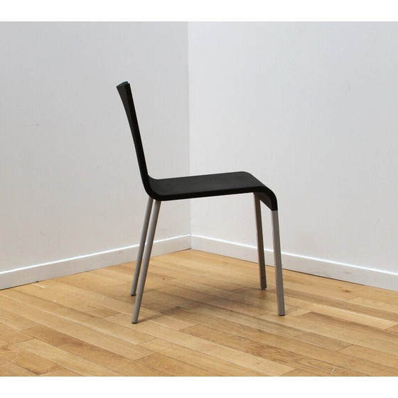 Image 1 of Paar vintage ".03" stoelen in zwart plastic en metaal van Martin Van Severen voor Vitra