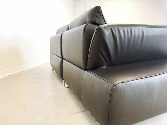 Image 1 of Hoekbank Met Fauteuil Koinor Volare Leder Modern Ontwerp