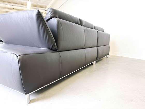 Image 1 of Hoekbank Met Fauteuil Koinor Volare Leder Modern Ontwerp