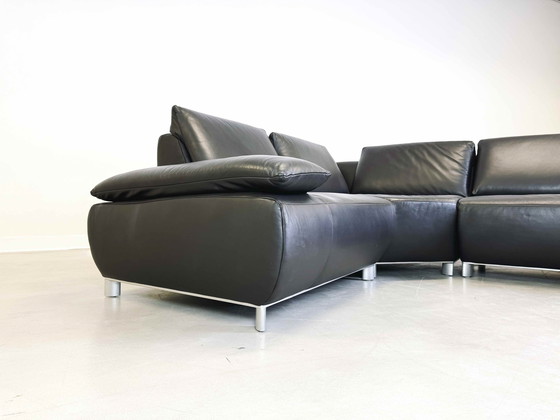 Image 1 of Hoekbank Met Fauteuil Koinor Volare Leder Modern Ontwerp