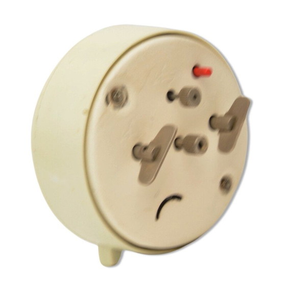 Image 1 of Vintage mechanische wekker van metaal en kunststof voor Mera-Poltik, Polen 1970